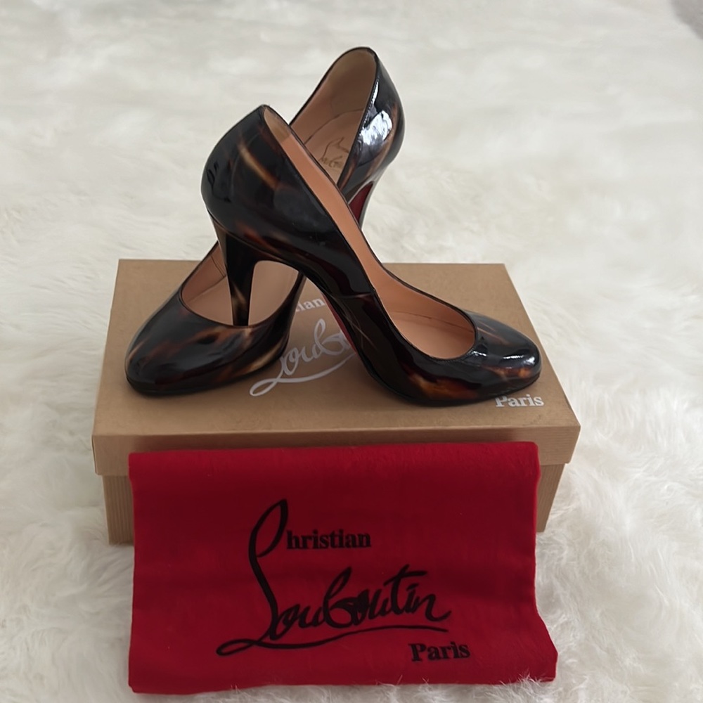 Christian Louboutin Ron Ron Tortoise Shell Pumps Size 40 - Picture 1 of 14